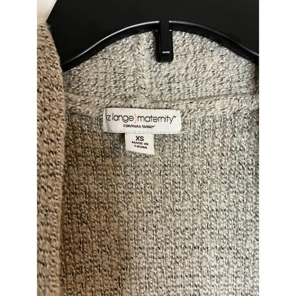 Liz Lange Maternity Sweater Womens XS Comfy Stretch Neutral Soft Cozy Fall Fuzzy - Picture 2 of 10